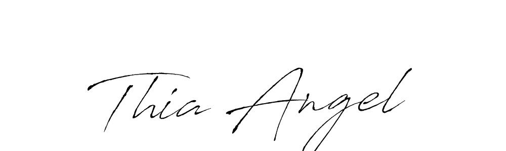 Create a beautiful signature design for name Thia Angel. With this signature (Antro_Vectra) fonts, you can make a handwritten signature for free. Thia Angel signature style 6 images and pictures png