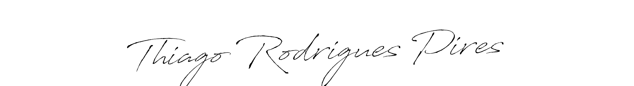 The best way (Antro_Vectra) to make a short signature is to pick only two or three words in your name. The name Thiago Rodrigues Pires include a total of six letters. For converting this name. Thiago Rodrigues Pires signature style 6 images and pictures png