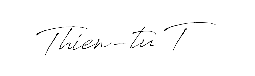 Antro_Vectra is a professional signature style that is perfect for those who want to add a touch of class to their signature. It is also a great choice for those who want to make their signature more unique. Get Thien-tu T name to fancy signature for free. Thien-tu T signature style 6 images and pictures png