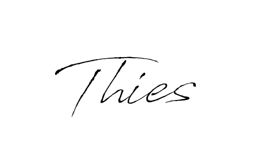 Design your own signature with our free online signature maker. With this signature software, you can create a handwritten (Antro_Vectra) signature for name Thies. Thies signature style 6 images and pictures png