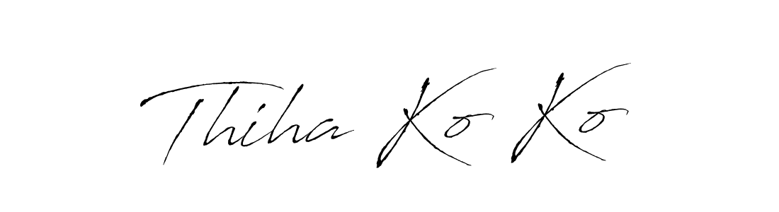 Also we have Thiha Ko Ko name is the best signature style. Create professional handwritten signature collection using Antro_Vectra autograph style. Thiha Ko Ko signature style 6 images and pictures png