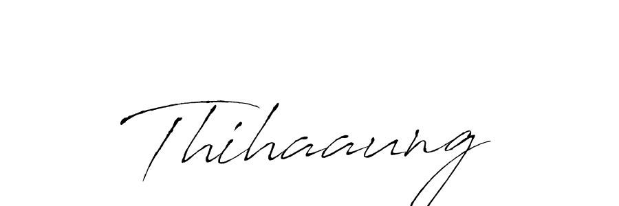 Design your own signature with our free online signature maker. With this signature software, you can create a handwritten (Antro_Vectra) signature for name Thihaaung. Thihaaung signature style 6 images and pictures png