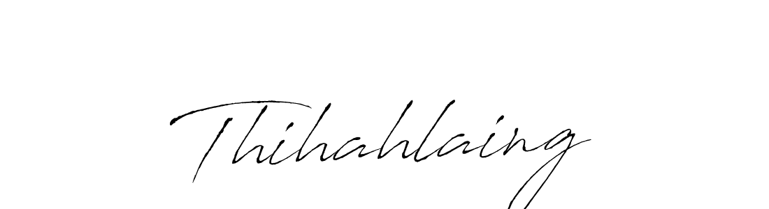 How to make Thihahlaing name signature. Use Antro_Vectra style for creating short signs online. This is the latest handwritten sign. Thihahlaing signature style 6 images and pictures png