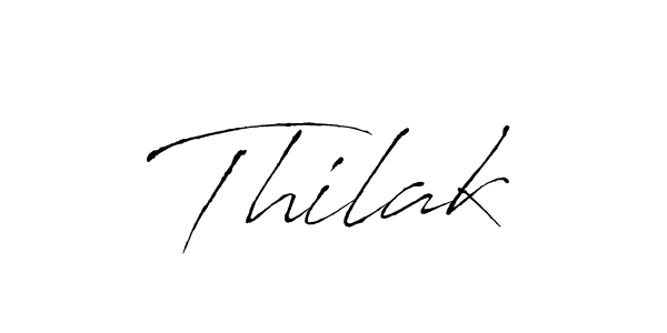 How to make Thilak signature? Antro_Vectra is a professional autograph style. Create handwritten signature for Thilak name. Thilak signature style 6 images and pictures png