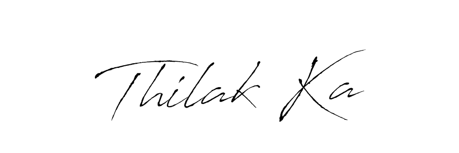 Thilak Ka stylish signature style. Best Handwritten Sign (Antro_Vectra) for my name. Handwritten Signature Collection Ideas for my name Thilak Ka. Thilak Ka signature style 6 images and pictures png