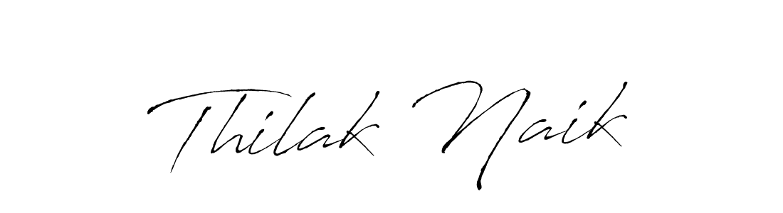 Make a beautiful signature design for name Thilak Naik. With this signature (Antro_Vectra) style, you can create a handwritten signature for free. Thilak Naik signature style 6 images and pictures png