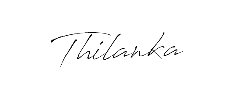 Use a signature maker to create a handwritten signature online. With this signature software, you can design (Antro_Vectra) your own signature for name Thilanka. Thilanka signature style 6 images and pictures png
