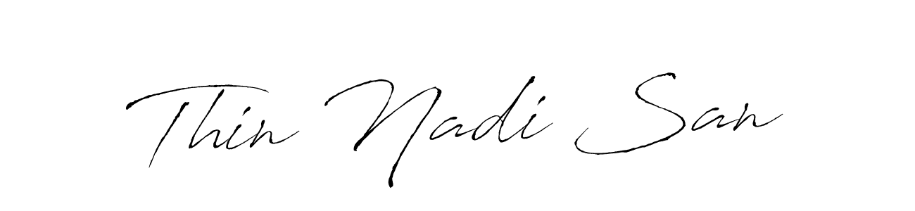 Also we have Thin Nadi San name is the best signature style. Create professional handwritten signature collection using Antro_Vectra autograph style. Thin Nadi San signature style 6 images and pictures png