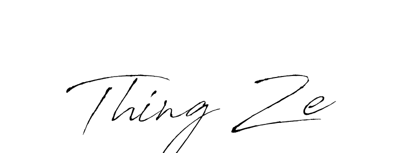 Design your own signature with our free online signature maker. With this signature software, you can create a handwritten (Antro_Vectra) signature for name Thing Ze. Thing Ze signature style 6 images and pictures png