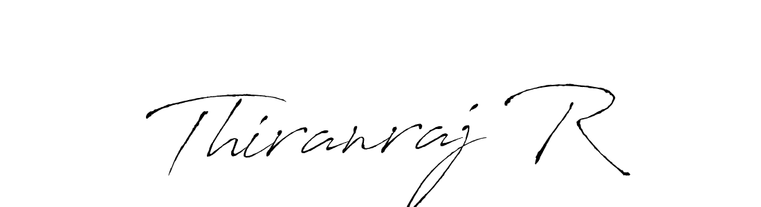 Antro_Vectra is a professional signature style that is perfect for those who want to add a touch of class to their signature. It is also a great choice for those who want to make their signature more unique. Get Thiranraj R name to fancy signature for free. Thiranraj R signature style 6 images and pictures png