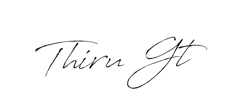 How to make Thiru Gt name signature. Use Antro_Vectra style for creating short signs online. This is the latest handwritten sign. Thiru Gt signature style 6 images and pictures png