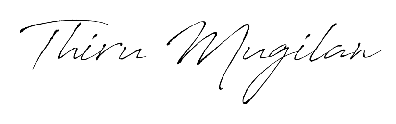 Discover how Thiru Mugilan looks in an executive cursive font (Antro_Vectra). Perfect for legal documents, invoices, and certificates. Thiru Mugilan signature style 6 images and pictures png