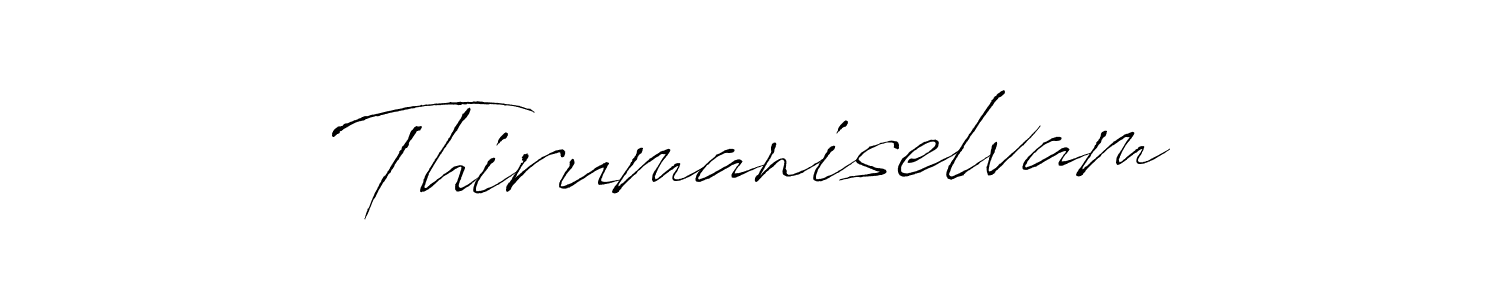 Design your own signature with our free online signature maker. With this signature software, you can create a handwritten (Antro_Vectra) signature for name Thirumaniselvam. Thirumaniselvam signature style 6 images and pictures png