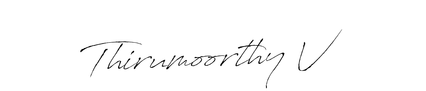 Use a signature maker to create a handwritten signature online. With this signature software, you can design (Antro_Vectra) your own signature for name Thirumoorthy V. Thirumoorthy V signature style 6 images and pictures png