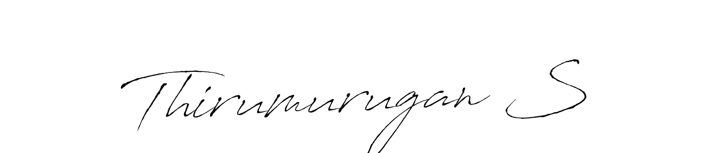 Design your own signature with our free online signature maker. With this signature software, you can create a handwritten (Antro_Vectra) signature for name Thirumurugan S. Thirumurugan S signature style 6 images and pictures png