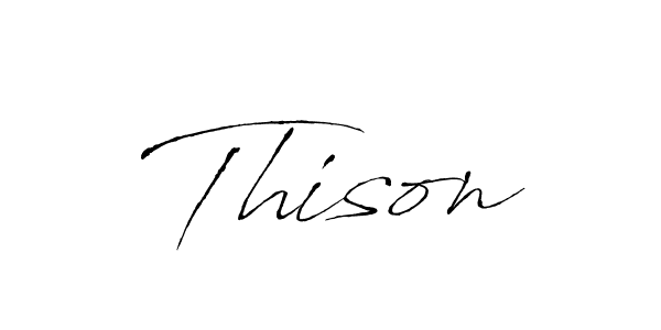 The best way (Antro_Vectra) to make a short signature is to pick only two or three words in your name. The name Thison include a total of six letters. For converting this name. Thison signature style 6 images and pictures png