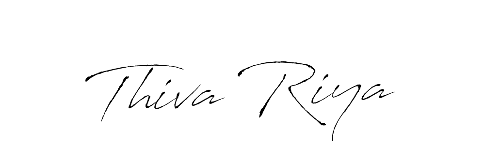 How to make Thiva Riya name signature. Use Antro_Vectra style for creating short signs online. This is the latest handwritten sign. Thiva Riya signature style 6 images and pictures png