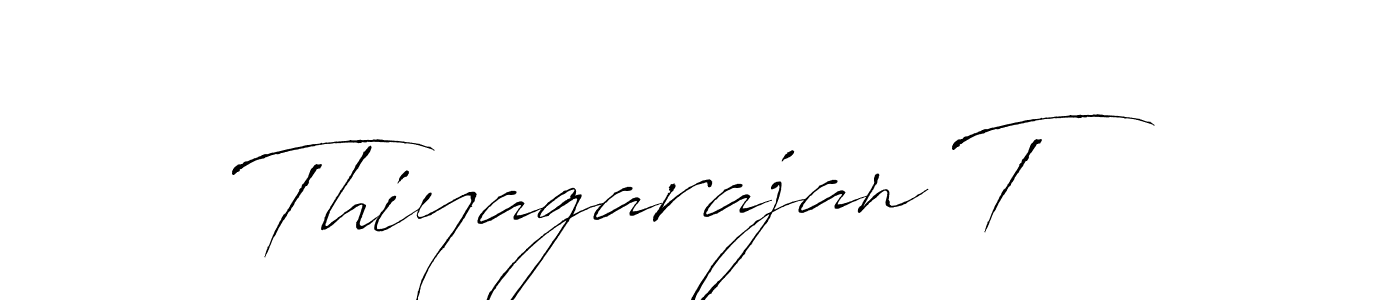 Make a beautiful signature design for name Thiyagarajan T. With this signature (Antro_Vectra) style, you can create a handwritten signature for free. Thiyagarajan T signature style 6 images and pictures png