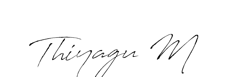 Antro_Vectra is a professional signature style that is perfect for those who want to add a touch of class to their signature. It is also a great choice for those who want to make their signature more unique. Get Thiyagu M name to fancy signature for free. Thiyagu M signature style 6 images and pictures png