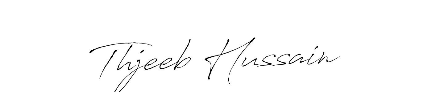 How to make Thjeeb Hussain signature? Antro_Vectra is a professional autograph style. Create handwritten signature for Thjeeb Hussain name. Thjeeb Hussain signature style 6 images and pictures png