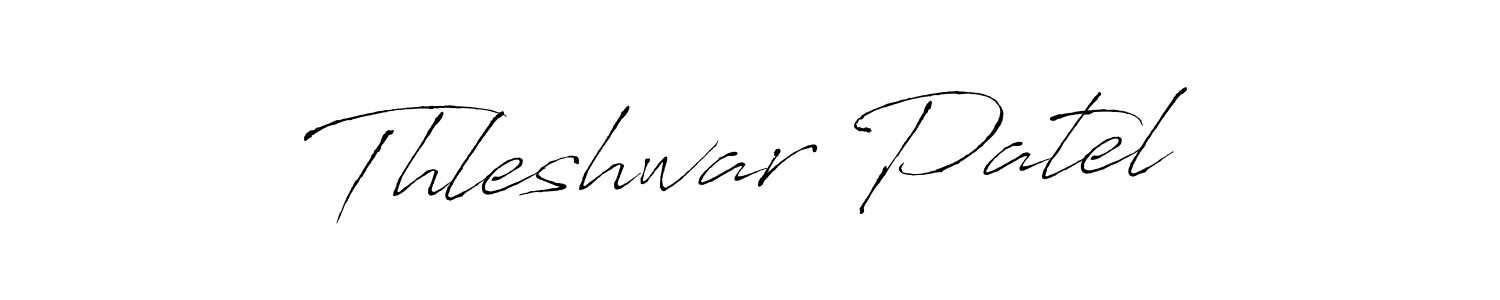 The best way (Antro_Vectra) to make a short signature is to pick only two or three words in your name. The name Thleshwar Patel include a total of six letters. For converting this name. Thleshwar Patel signature style 6 images and pictures png