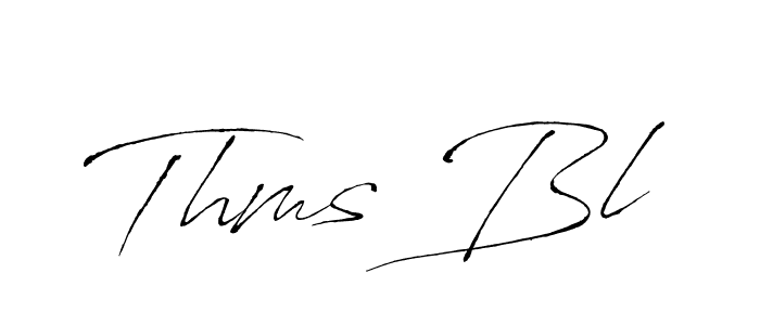 Use a signature maker to create a handwritten signature online. With this signature software, you can design (Antro_Vectra) your own signature for name Thms Bl. Thms Bl signature style 6 images and pictures png