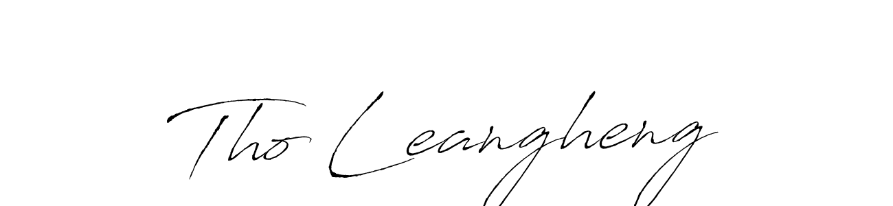 The best way (Antro_Vectra) to make a short signature is to pick only two or three words in your name. The name Tho Leangheng include a total of six letters. For converting this name. Tho Leangheng signature style 6 images and pictures png