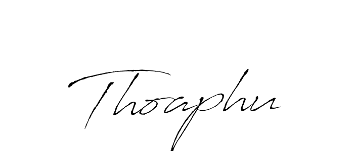 Make a beautiful signature design for name Thoaphu. With this signature (Antro_Vectra) style, you can create a handwritten signature for free. Thoaphu signature style 6 images and pictures png