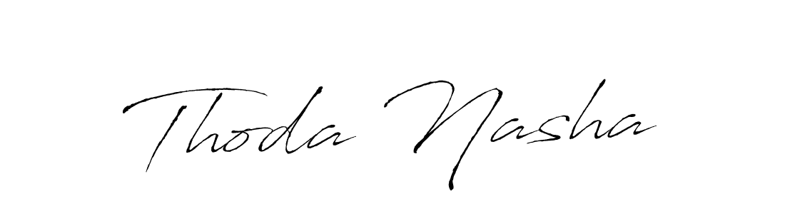 How to make Thoda Nasha signature? Antro_Vectra is a professional autograph style. Create handwritten signature for Thoda Nasha name. Thoda Nasha signature style 6 images and pictures png