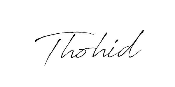 Use a signature maker to create a handwritten signature online. With this signature software, you can design (Antro_Vectra) your own signature for name Thohid. Thohid signature style 6 images and pictures png