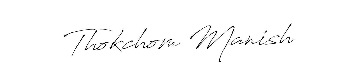 This is the best signature style for the Thokchom Manish name. Also you like these signature font (Antro_Vectra). Mix name signature. Thokchom Manish signature style 6 images and pictures png