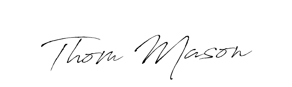 Create a beautiful signature design for name Thom Mason. With this signature (Antro_Vectra) fonts, you can make a handwritten signature for free. Thom Mason signature style 6 images and pictures png
