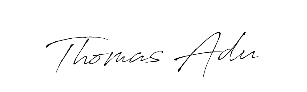 How to make Thomas Adu name signature. Use Antro_Vectra style for creating short signs online. This is the latest handwritten sign. Thomas Adu signature style 6 images and pictures png