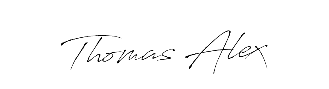 Make a beautiful signature design for name Thomas Alex. With this signature (Antro_Vectra) style, you can create a handwritten signature for free. Thomas Alex signature style 6 images and pictures png