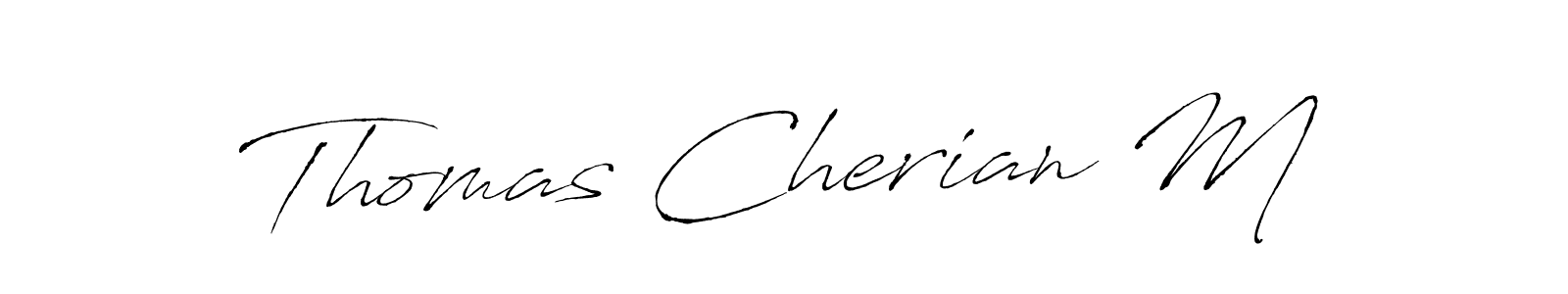 Antro_Vectra is a professional signature style that is perfect for those who want to add a touch of class to their signature. It is also a great choice for those who want to make their signature more unique. Get Thomas Cherian M name to fancy signature for free. Thomas Cherian M signature style 6 images and pictures png