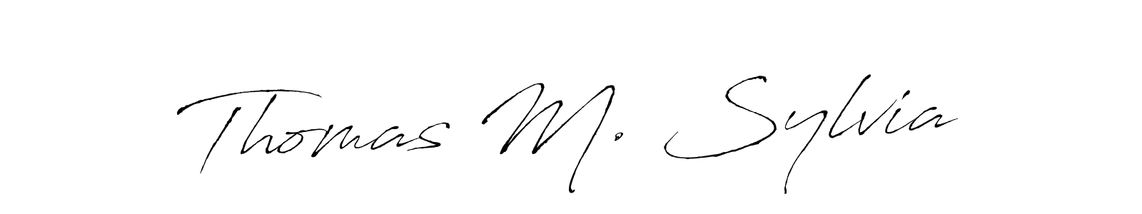 Antro_Vectra is a professional signature style that is perfect for those who want to add a touch of class to their signature. It is also a great choice for those who want to make their signature more unique. Get Thomas M. Sylvia name to fancy signature for free. Thomas M. Sylvia signature style 6 images and pictures png