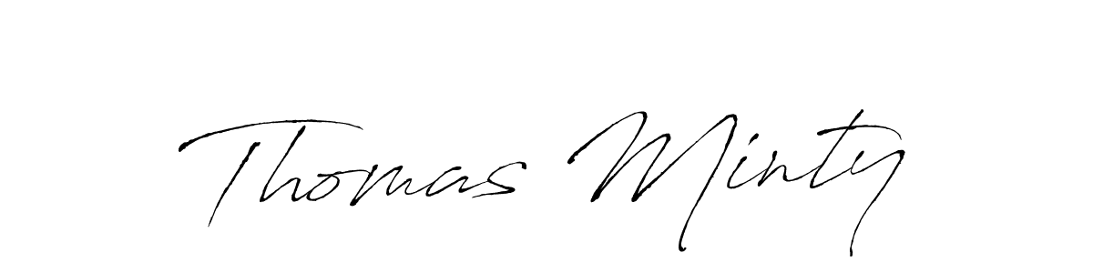 Thomas Minty stylish signature style. Best Handwritten Sign (Antro_Vectra) for my name. Handwritten Signature Collection Ideas for my name Thomas Minty. Thomas Minty signature style 6 images and pictures png