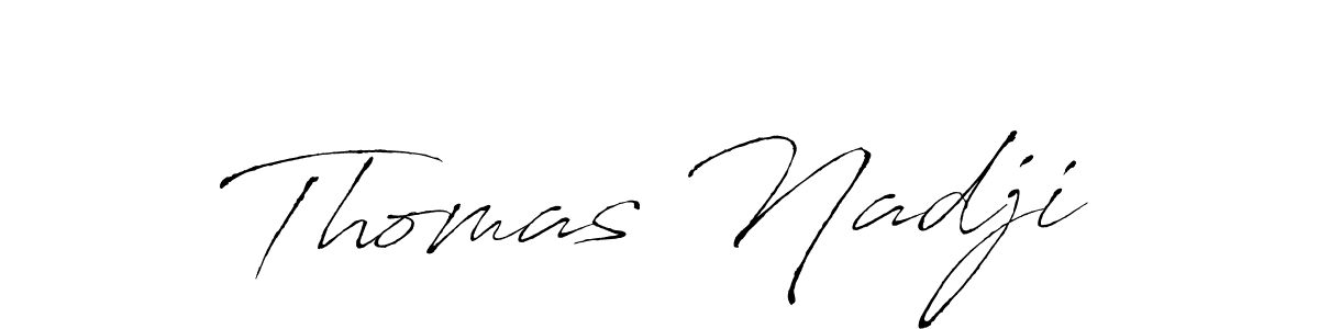 You should practise on your own different ways (Antro_Vectra) to write your name (Thomas Nadji) in signature. don't let someone else do it for you. Thomas Nadji signature style 6 images and pictures png