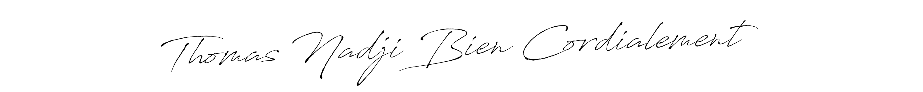 This is the best signature style for the Thomas Nadji Bien Cordialement name. Also you like these signature font (Antro_Vectra). Mix name signature. Thomas Nadji Bien Cordialement signature style 6 images and pictures png