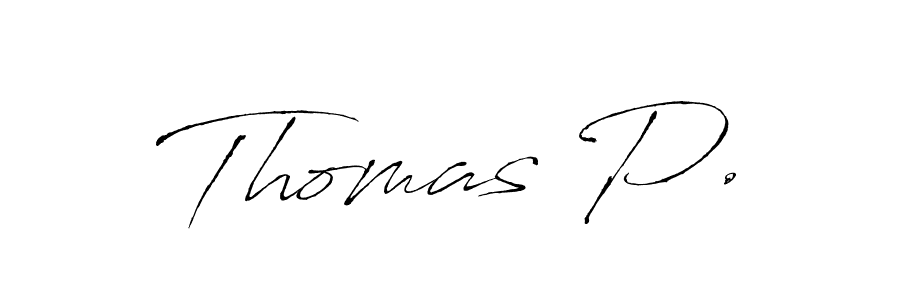 How to make Thomas P. name signature. Use Antro_Vectra style for creating short signs online. This is the latest handwritten sign. Thomas P. signature style 6 images and pictures png