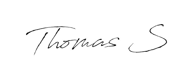 Thomas S stylish signature style. Best Handwritten Sign (Antro_Vectra) for my name. Handwritten Signature Collection Ideas for my name Thomas S. Thomas S signature style 6 images and pictures png