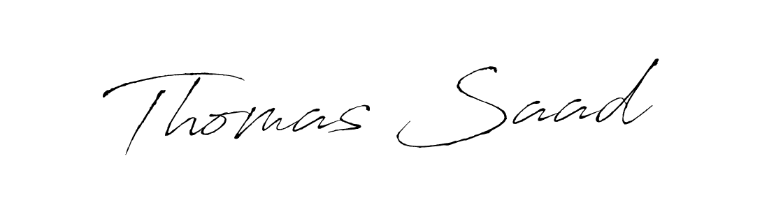 How to make Thomas Saad name signature. Use Antro_Vectra style for creating short signs online. This is the latest handwritten sign. Thomas Saad signature style 6 images and pictures png