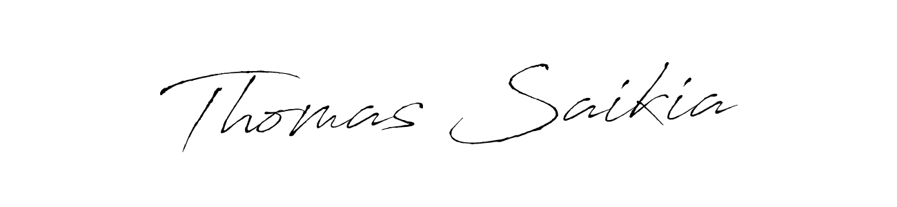 Design your own signature with our free online signature maker. With this signature software, you can create a handwritten (Antro_Vectra) signature for name Thomas Saikia. Thomas Saikia signature style 6 images and pictures png