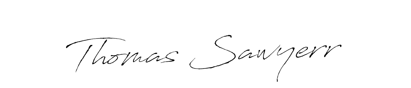 Make a beautiful signature design for name Thomas Sawyerr. With this signature (Antro_Vectra) style, you can create a handwritten signature for free. Thomas Sawyerr signature style 6 images and pictures png