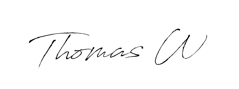 Thomas W stylish signature style. Best Handwritten Sign (Antro_Vectra) for my name. Handwritten Signature Collection Ideas for my name Thomas W. Thomas W signature style 6 images and pictures png
