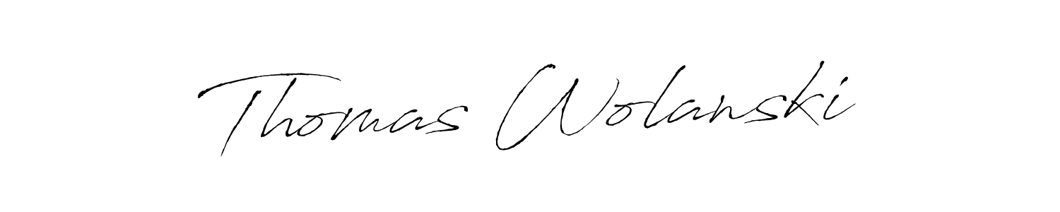 You should practise on your own different ways (Antro_Vectra) to write your name (Thomas Wolanski) in signature. don't let someone else do it for you. Thomas Wolanski signature style 6 images and pictures png