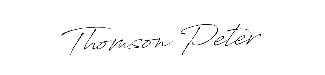 Antro_Vectra is a professional signature style that is perfect for those who want to add a touch of class to their signature. It is also a great choice for those who want to make their signature more unique. Get Thomson Peter name to fancy signature for free. Thomson Peter signature style 6 images and pictures png