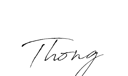 Design your own signature with our free online signature maker. With this signature software, you can create a handwritten (Antro_Vectra) signature for name Thong. Thong signature style 6 images and pictures png