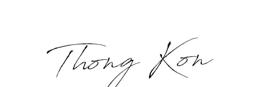 Make a beautiful signature design for name Thong Kon. With this signature (Antro_Vectra) style, you can create a handwritten signature for free. Thong Kon signature style 6 images and pictures png