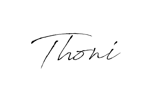 Create a beautiful signature design for name Thoni. With this signature (Antro_Vectra) fonts, you can make a handwritten signature for free. Thoni signature style 6 images and pictures png